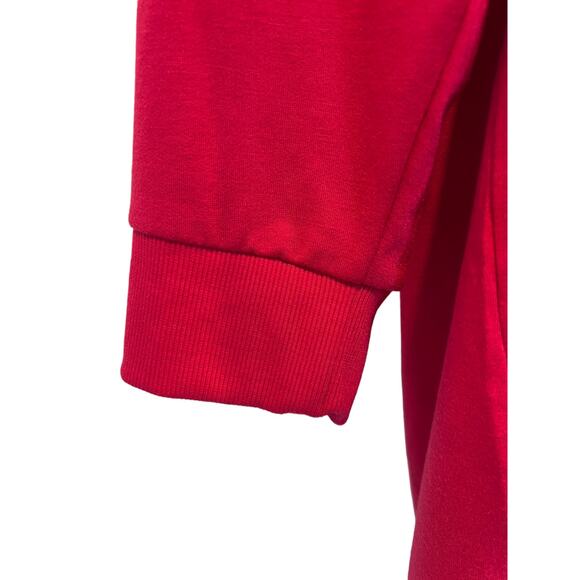 Torrid Top Wmns Plus Size 4 Dark Pink Off Shoulder Sweatshirt Floral Cutouts NEW - Picture 9 of 13